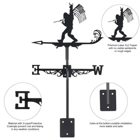 VZVXCC anti-rust coated wind vane stays durable in all weather.