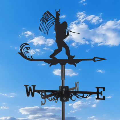 VZVXCC Bigfoot wind vane ornament shows wind direction for a decorative garden setting.