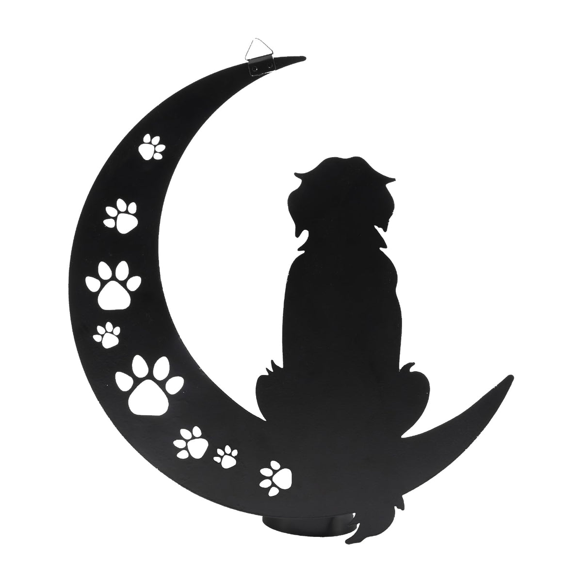 VZVXCC dog moon wall art 12-inch adds garden charm and bohemian style.