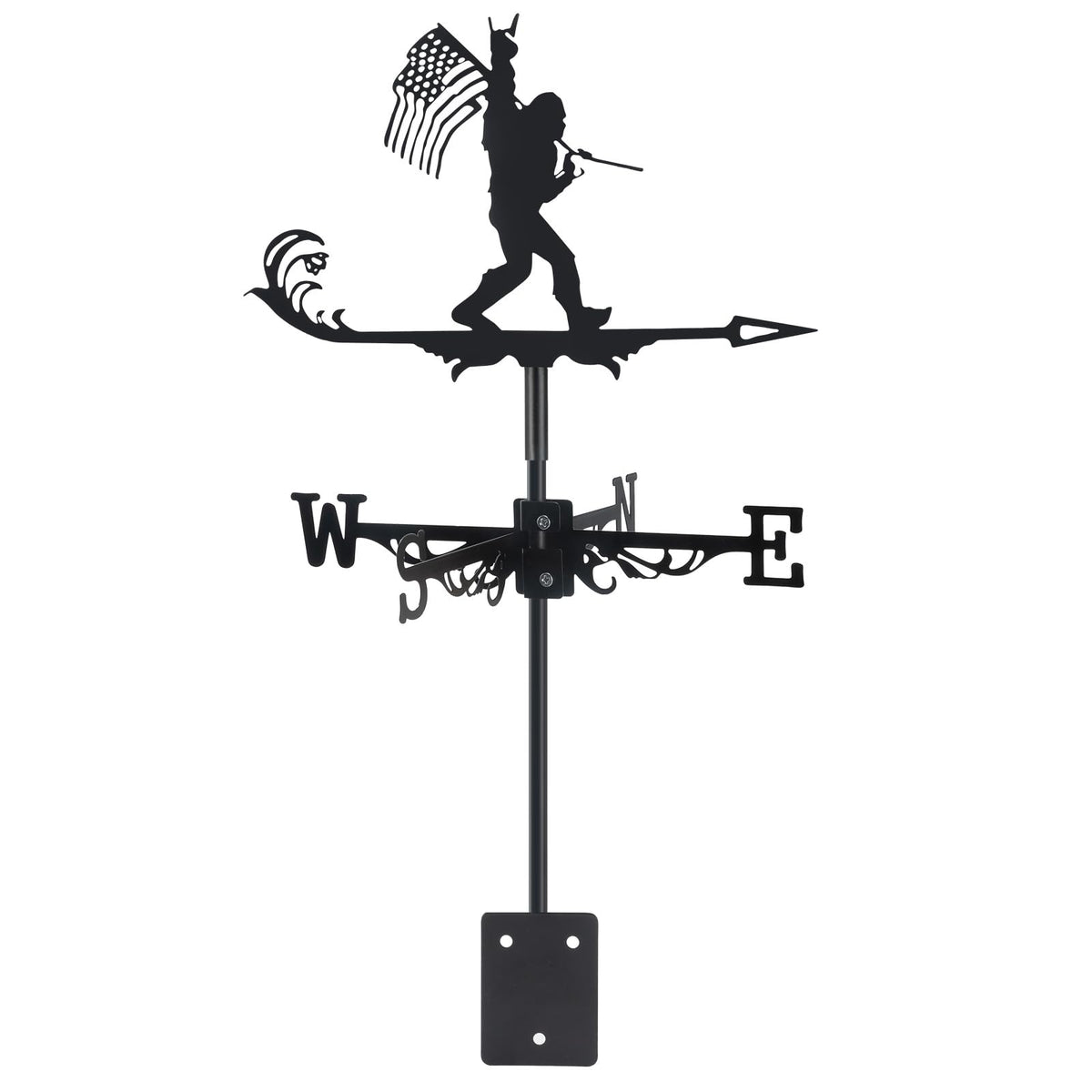 VZVXCC durable metal weather vane decor withstands sun and rain.