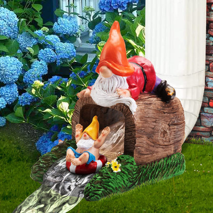 VZVXCC garden gnome downspout extension enhances curb appeal while directing rain