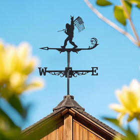 VZVXCC metal weather vane for chicken coops provides wind cues with durable materials.
