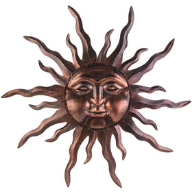 VZVXCC 30-inch bronze sun wall art adds a warm focal point for indoors or covered spaces