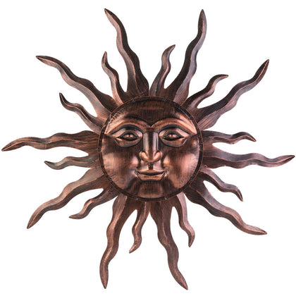 VZVXCC 30-inch bronze sun wall art adds a warm focal point for indoors or covered spaces
