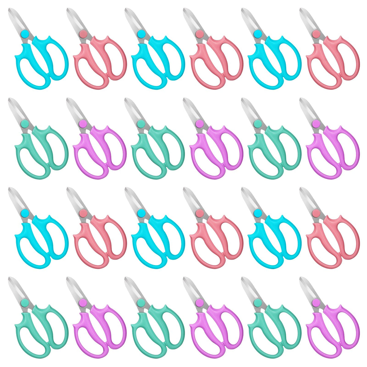 VZZNN 24-piece flower scissors with color variety for quick pruning and crafts