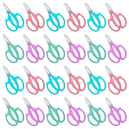VZZNN 24-piece flower scissors with color variety for quick pruning and crafts
