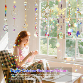 VZZNN crystal prisms create colorful indoor rainbows for vibrant decor.