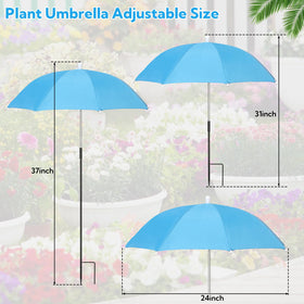 VZZNN plant umbrella with adjustable angles protects pots.