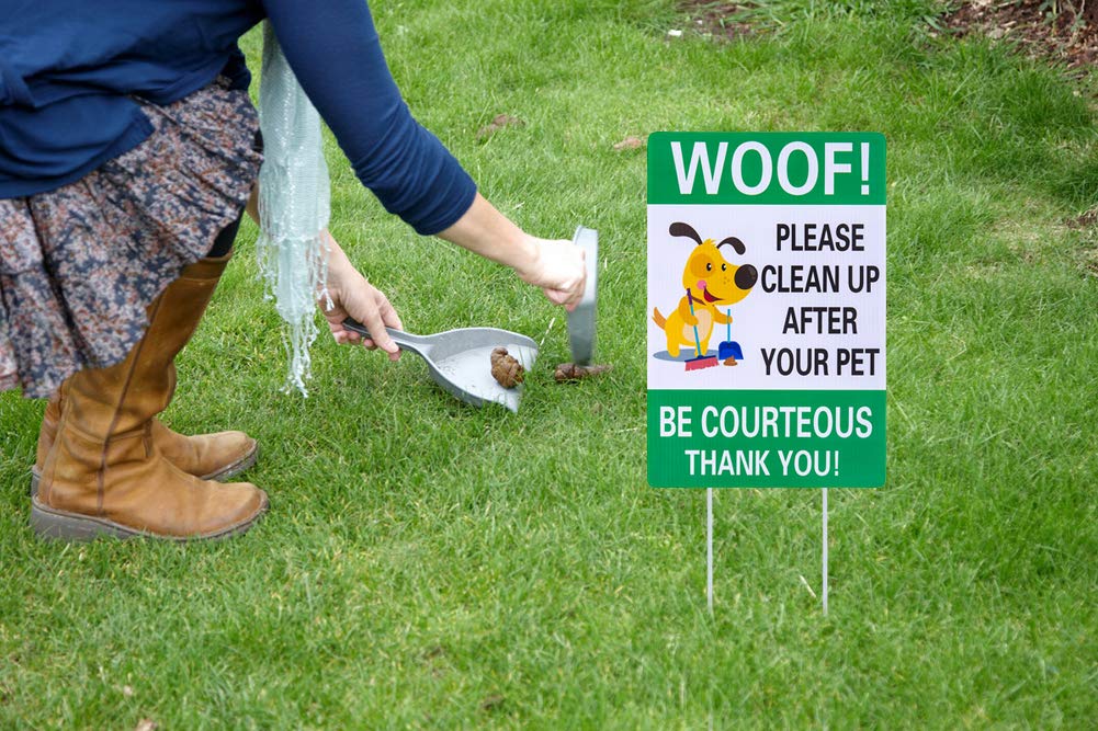 WaaHome no-poop-pee yard sign communicates etiquette at a glance.