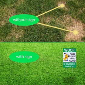WaaHome outdoor yard sign helps remind owners to clean up.