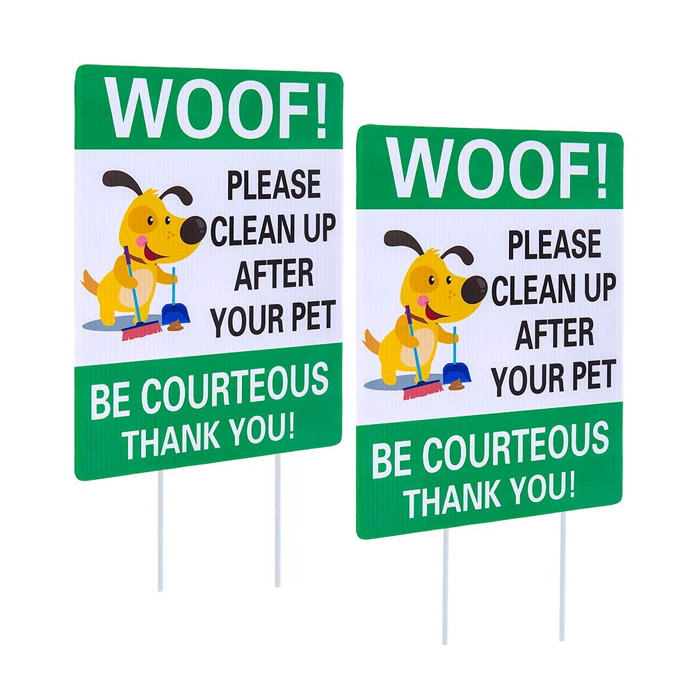 WaaHome pack of 2 double-sided yard signs with stakes for clear visibility from all directions.
