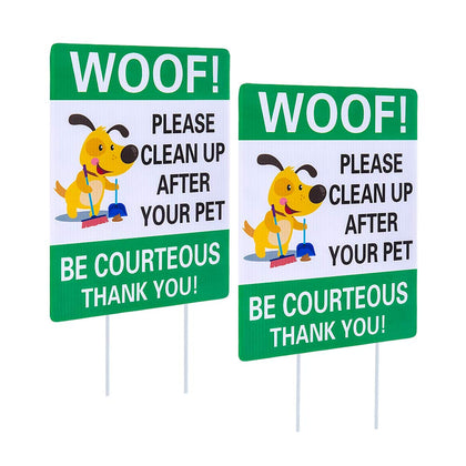 WaaHome pack of 2 double-sided yard signs with stakes for clear visibility from all directions.