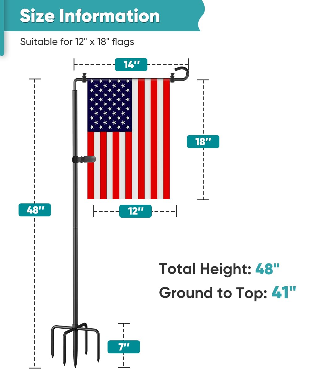 Waaliji 12x18-banner-display provides clear visibility for yard decor.