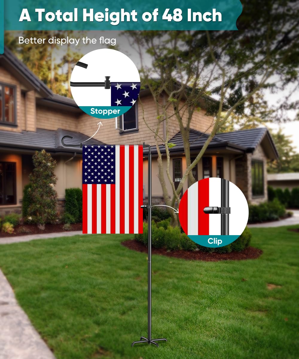 Waaliji garden-flag-display adds festive curb appeal to your outdoor space.