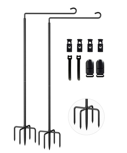 Waaliji garden flag holder with a 5-prong base for stable outdoor use.