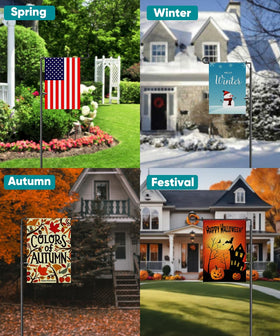 Waaliji weather-resistant-flag-stand endures sun and rain for year-round display.