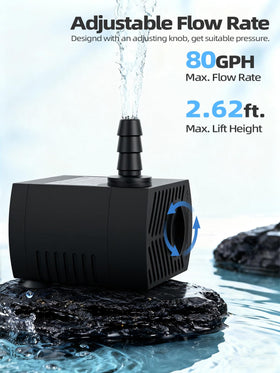 waatoos pump with three bottom suction cups provides stable mounting