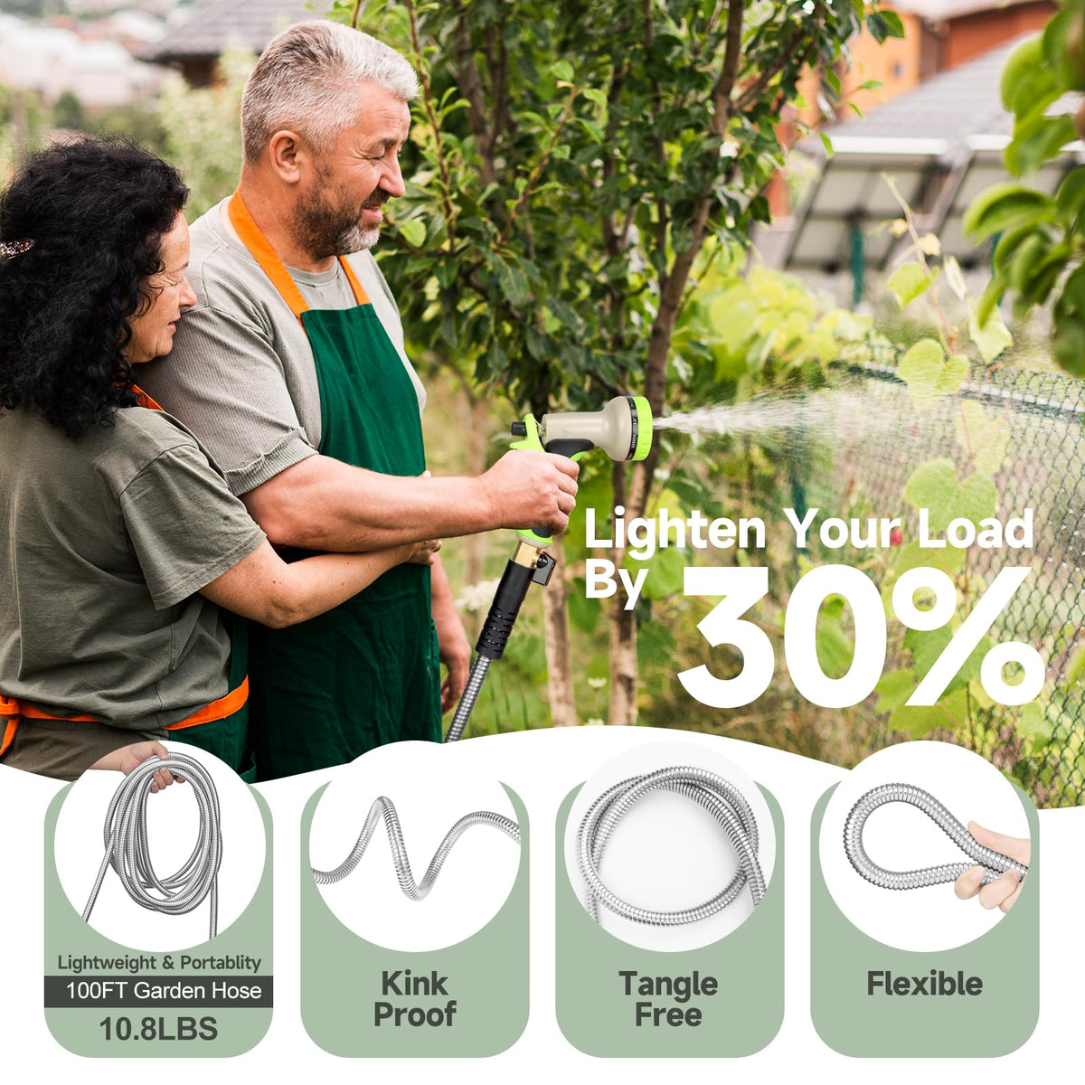 Wabolay 10-function nozzle offers versatile watering options for garden and lawn.
