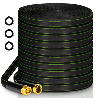 Wabolay garden hose 25ft flat kink-proof design facilitates easy storage and smooth watering