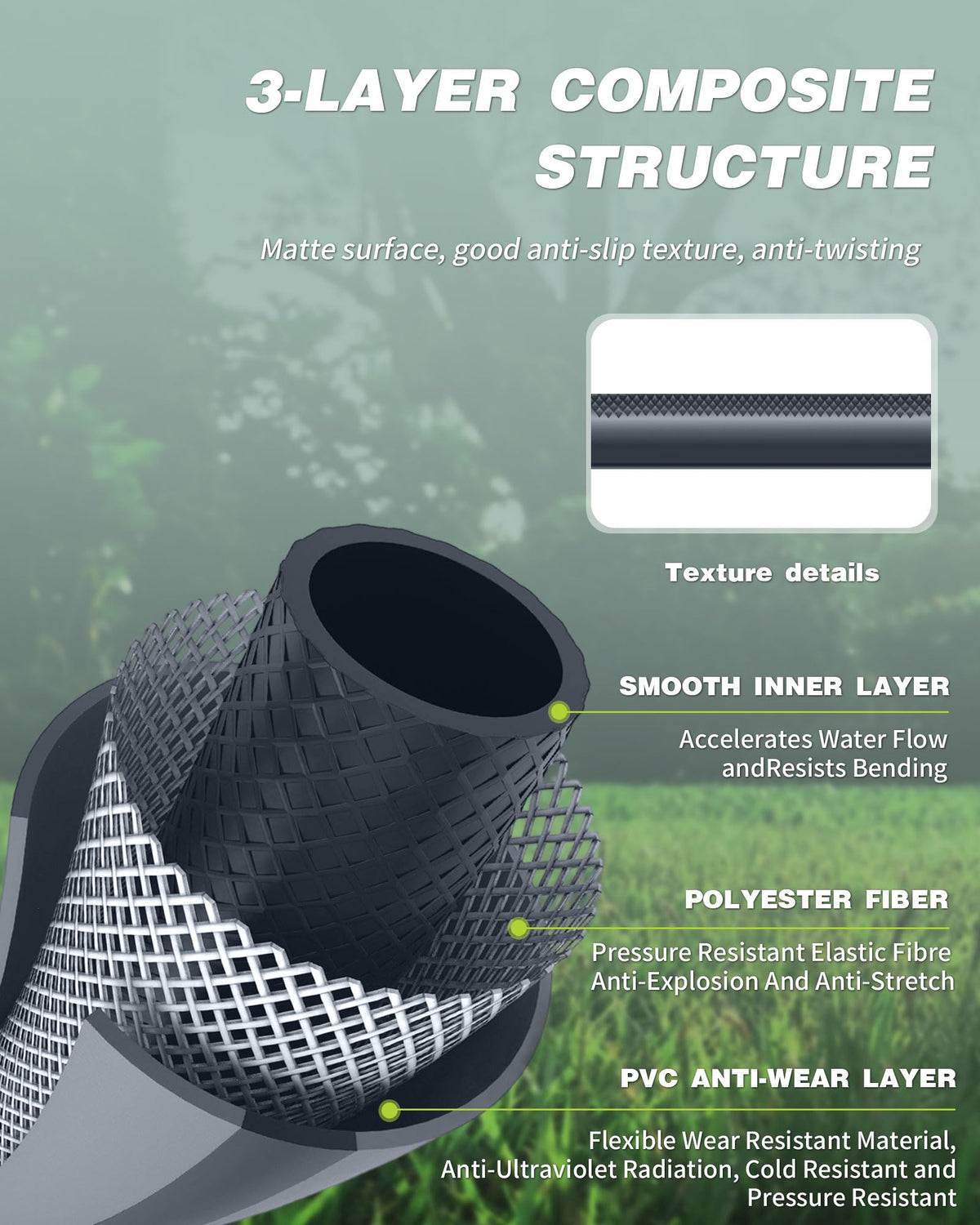 Wacotoya frost resistant PVC shell protects the reel outdoors