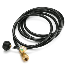 WADEO 12ft propane extension hose with gauge for safer distant grilling