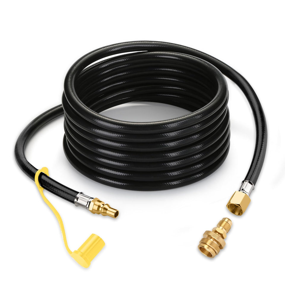 WADEO 17 ft hose for RV-to-grill connection, durable and flexible