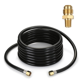 WADEO 20ft propane hose with 3-8 in flare ends for flexible grill connections.