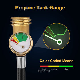 WADEO color-coded dial gauge lets you read fuel level at a glance.