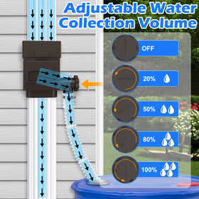 WADEO downspout diverter fitting 2x3 or 3x4 downspouts ensures compatibility.