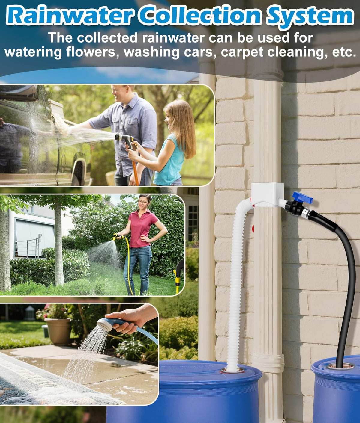 WADEO Dual-outlet design with silicone plug for overflow prevention