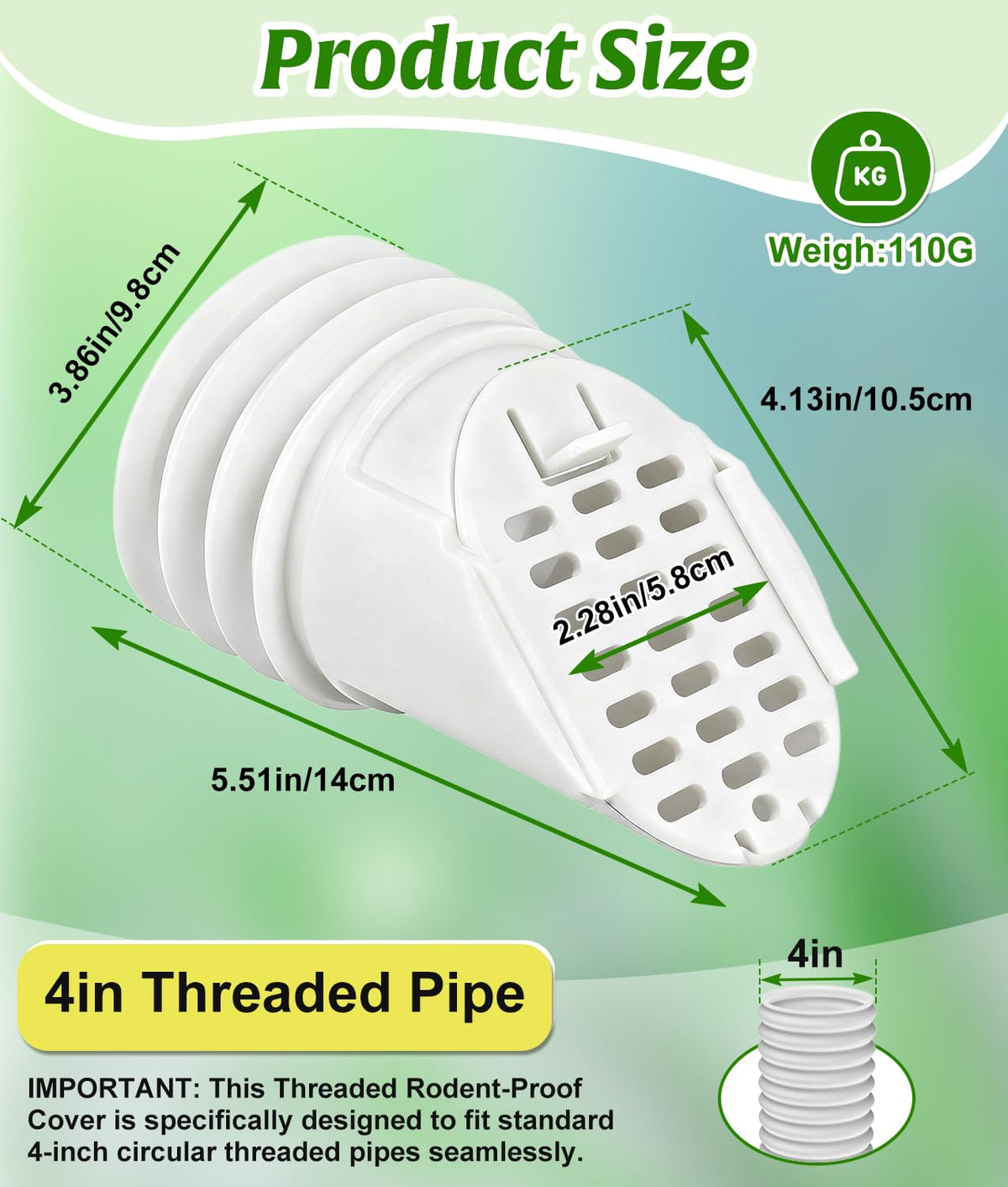 WADEO downspout extension guard being attached to block leaves and small pests.