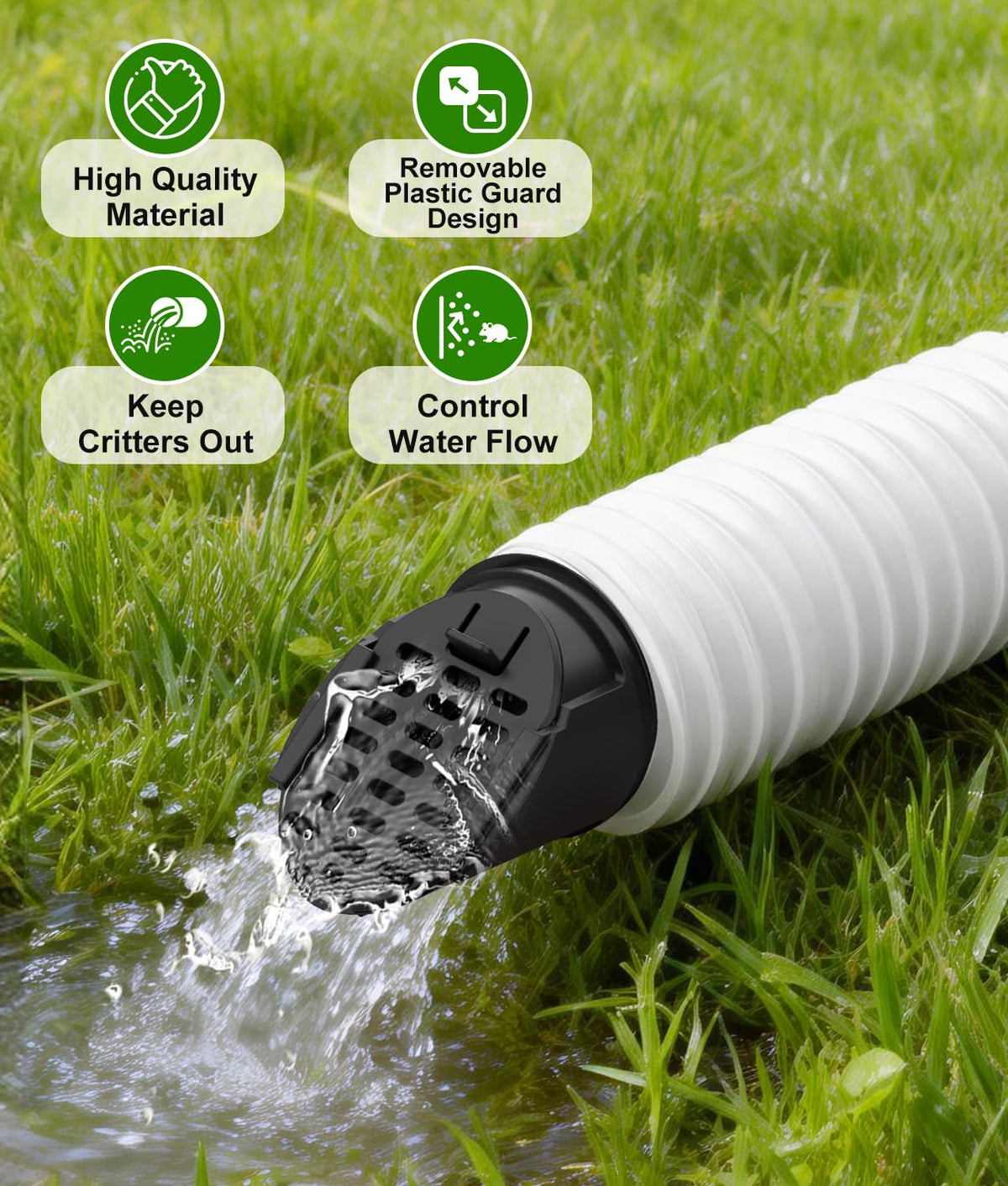 WADEO durable PP plastic construction resists corrosion and impact.