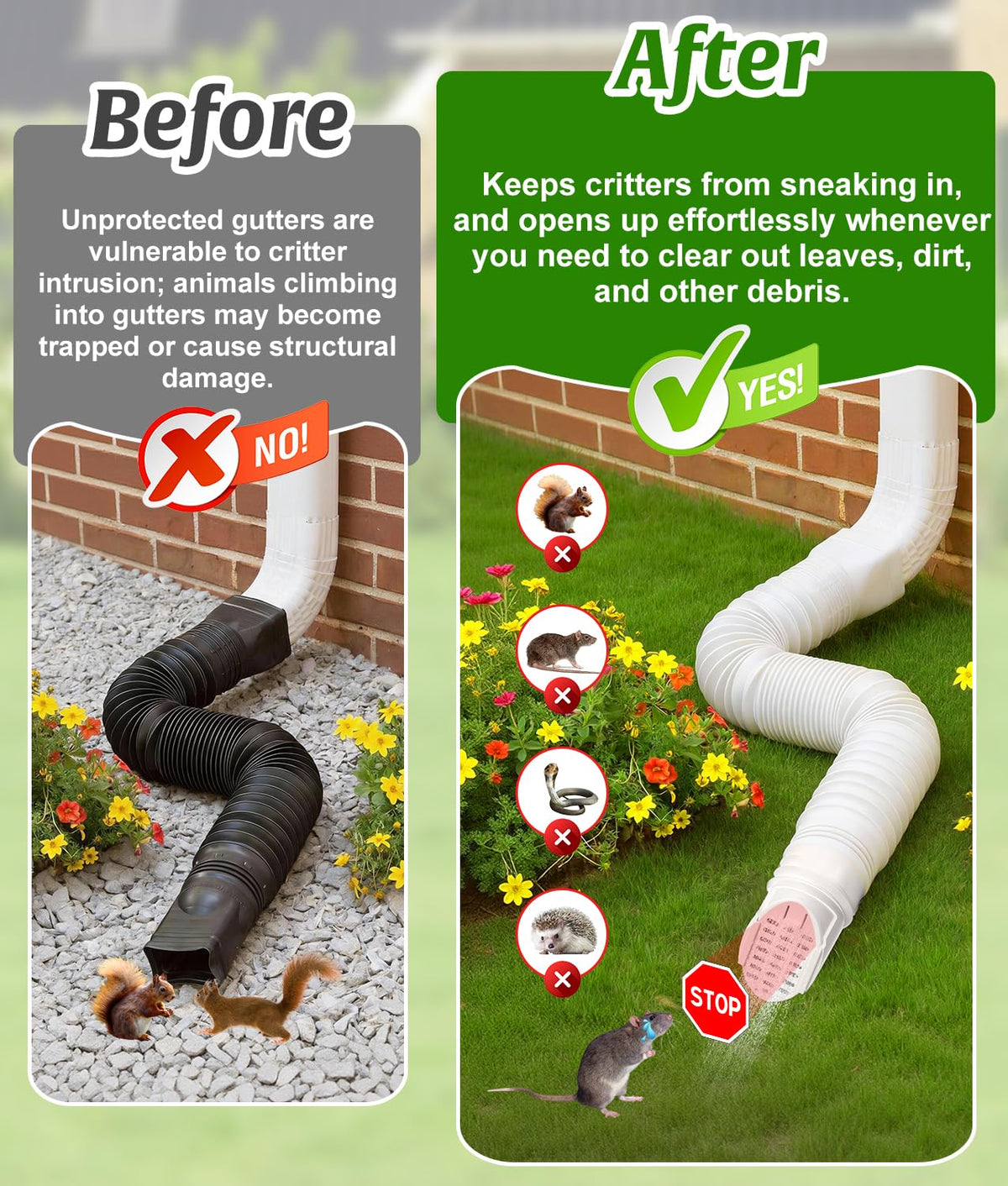 WADEO leaf-block filter capturing twigs and leaves to keep drains clear.