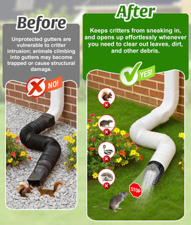WADEO removable outlet filter blocks leaves for easier cleaning and maintenance.