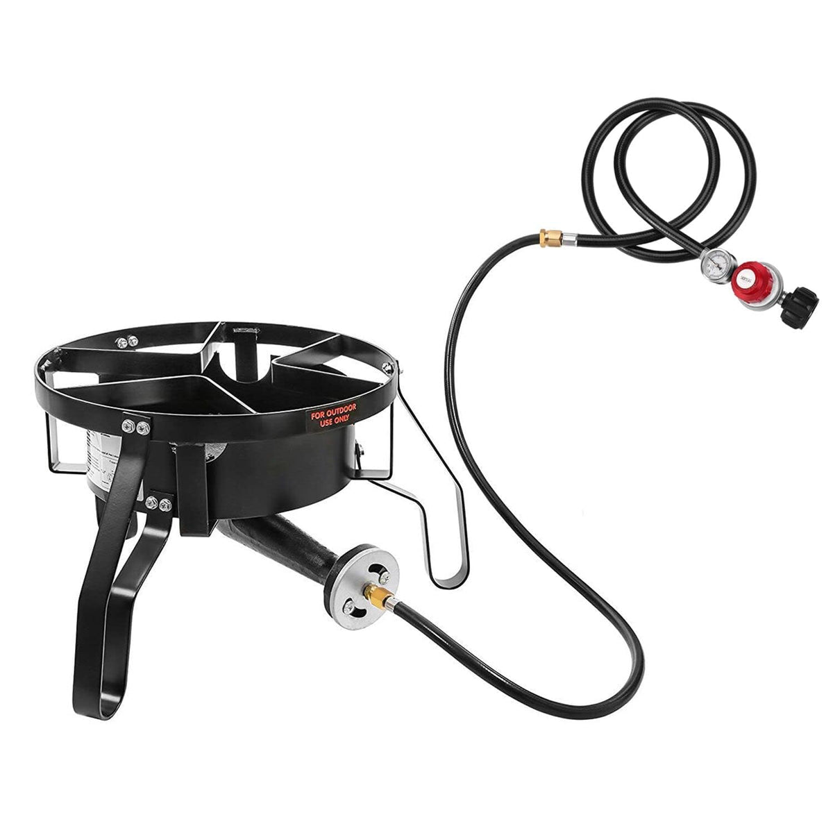 WADEO propane hose connected to a grill, highlighting extended reach