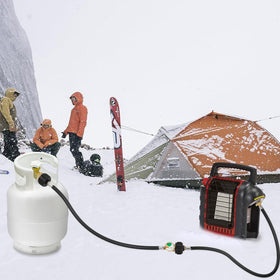 WADEO propane hose leak detector system showing safety feature