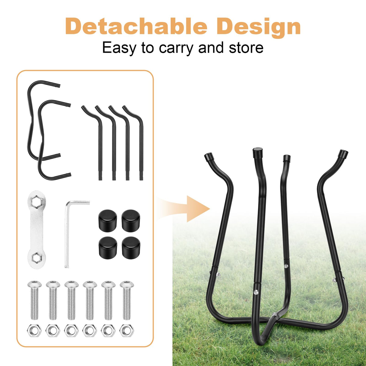 WADEO refill stand keeps work surfaces protected with soft-leg covers.