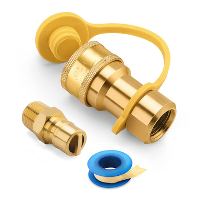 WADEO quick-connect kit assembly for easy gas line setup.