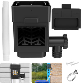 WADEO rainwater collection system downspout diverter for easy setup and directing water