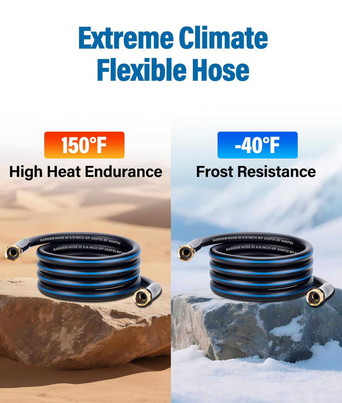 WADEO versatile hose suitable for indoor and outdoor cleaning and gardening tasks.