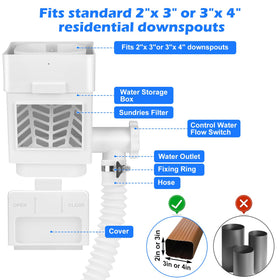 WADEO white rainwater kit blends with exterior.