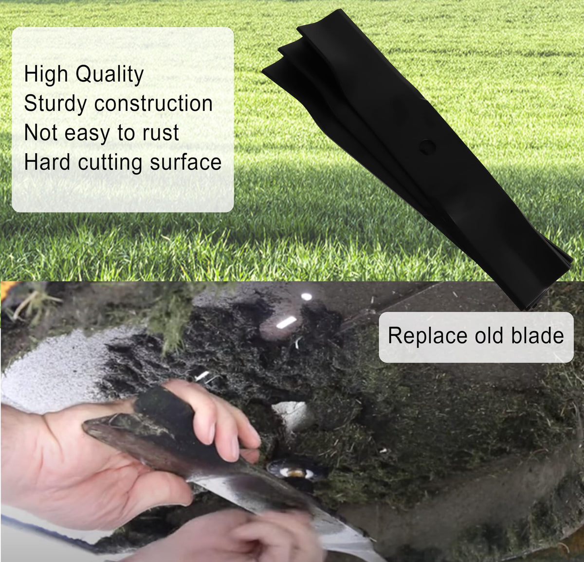 Easy installation for Cub Cadet compatible decks.