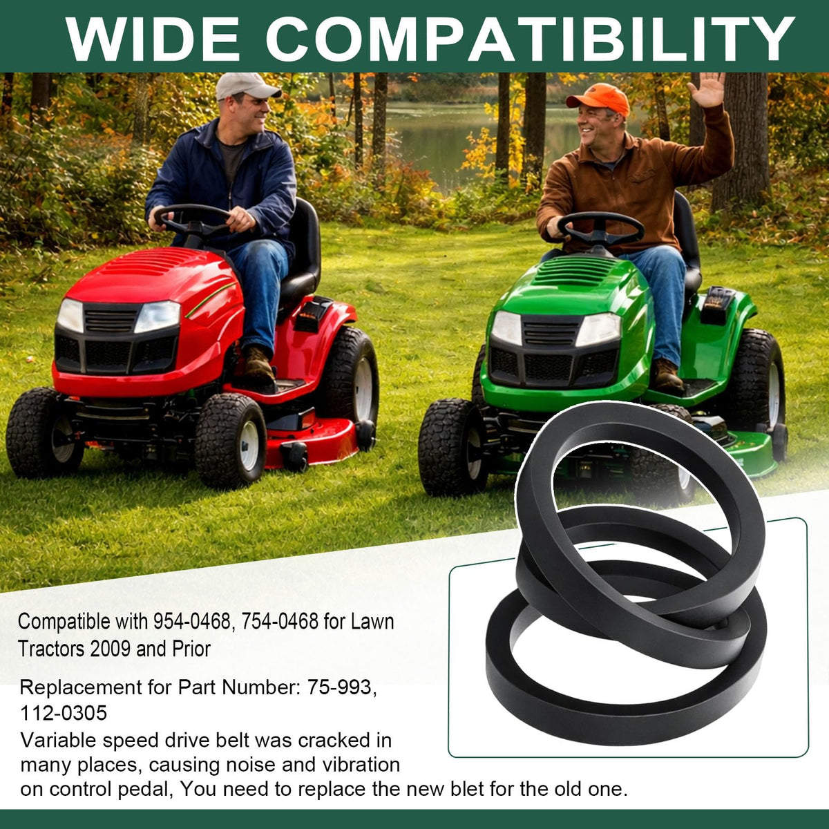 Wadoy belt width 5/8 inch offers strong bite and longer wear.