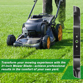 Wadoy MO40L03/4422 compatible blade fits Greenworks 21-inch mowers smoothly.