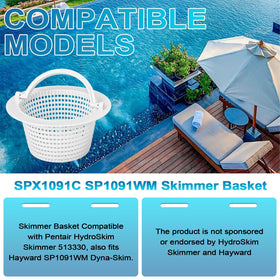 Wadoy SPX1091C dimensions illustrating fit against skimmer