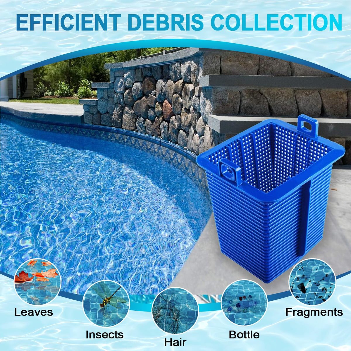 Wadoy SPX1600M optimized debris-trapping improves skimmer performance.