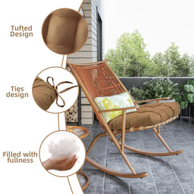 Wadser water-resistant cushion with non-slip backing provides stable outdoor seating.