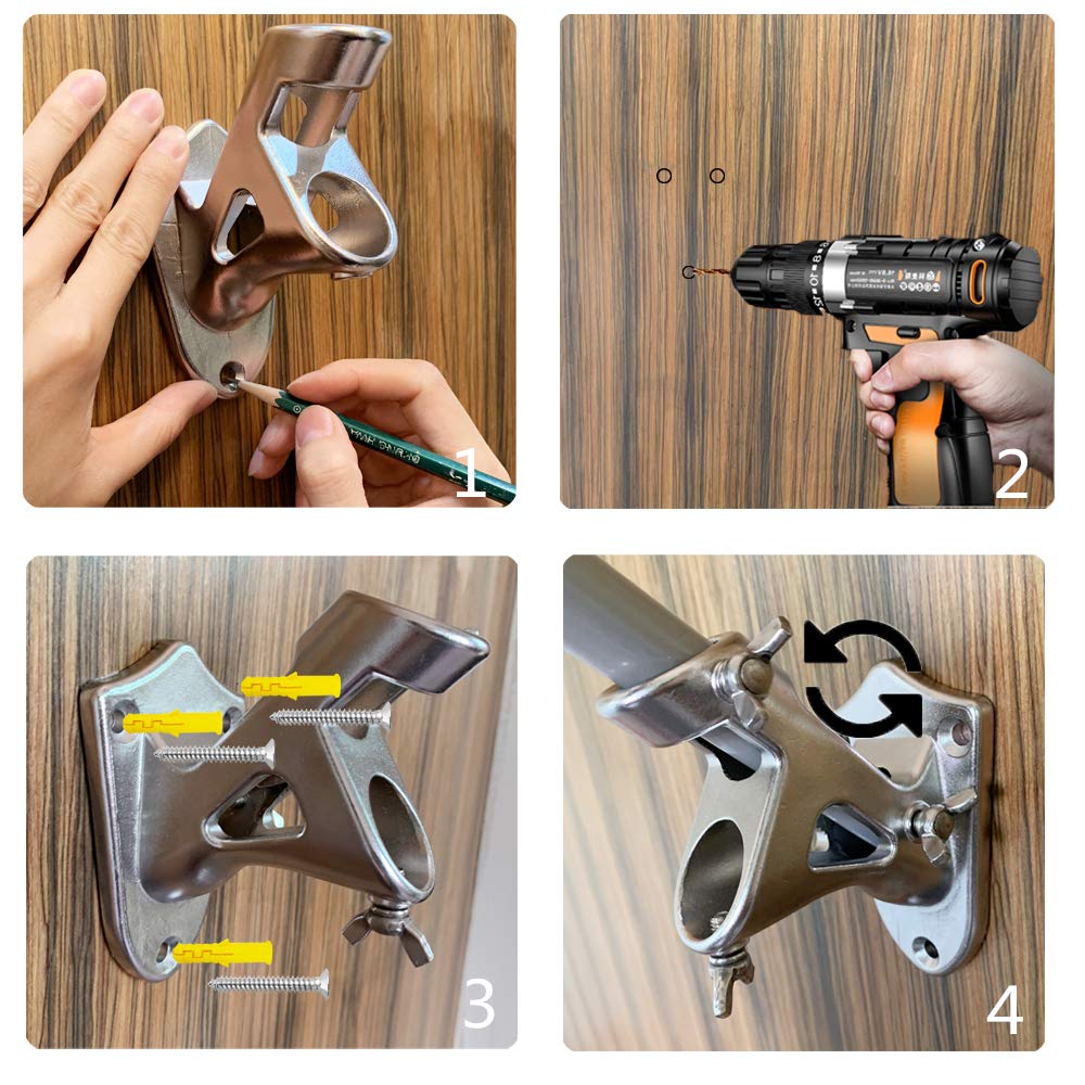 WAENLIR 304 stainless steel bracket resists rust and weathering.