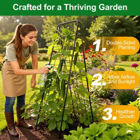 WAENLIR cucumber trellis thickened steel frame resisting rust and winds