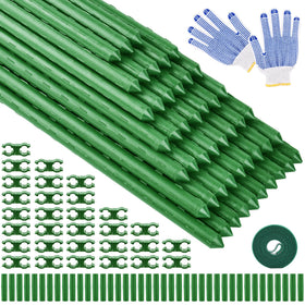 WAENLIR garden stakes with steel core and coating for durable outdoor support.